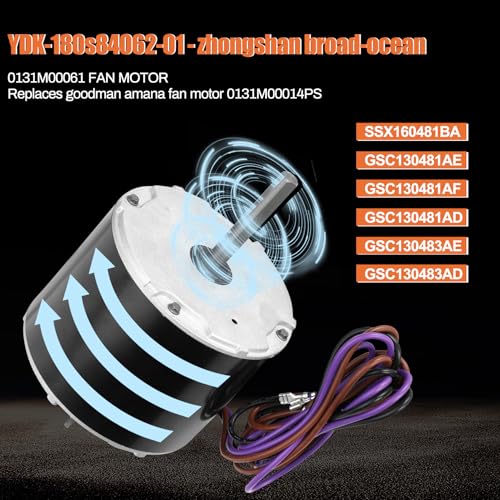 Knocokie 1/4 HP Condenser Fan Motor for Goodman Air Conditioners