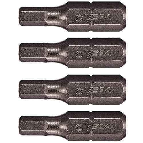 VEGA 4mm HEX Tamper Proof Security Bits. Professional Grade ¨ù Inch Hex Shank, HEX 4mm Security Bits. 125HT040A-4 (Pack of 4)