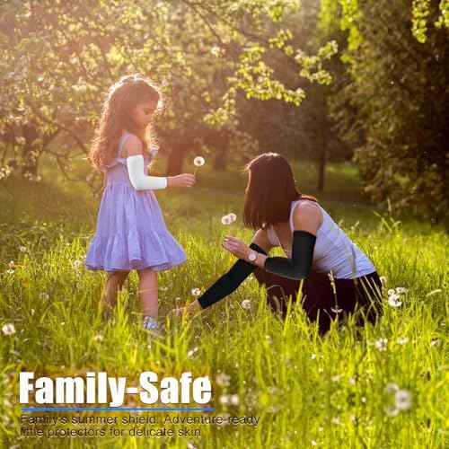 Luwint Kids/Adults UPF50+ Arm Sleeves | UV Cooling Sun Protection, Sports & Outdoor (2/4/6 Pairs) - Lightweight, Breathable