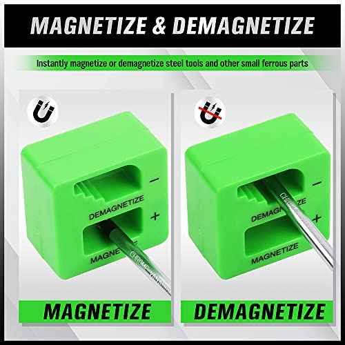 SWANLAKE 11PCS Screwdriver Set, Magnetic 5 Phillips and 5 Flat Head Tips for Fastening and Loosening Seized (11PCS)