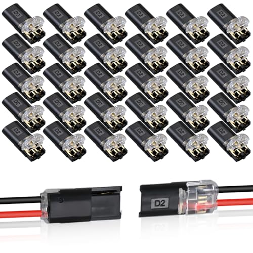 30PCS Low Voltage Wire Connectors with Locking Buckle for LED Light Strips, DIY Repair