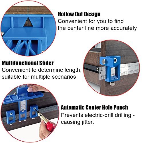 King&Charles Original ABS Cabinet Hardware Jig & Automatic Center Punch Set