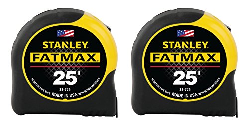 Stanley FatMax 25ft Tape Measure 2-Pack - Heavy Duty, Lockable, Durable Blade