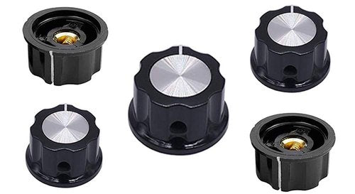 Szliyands A04 knob for 6mm / 0.24" Diameter Shaft Potentiometer, 30mm top Diameter 5PCS