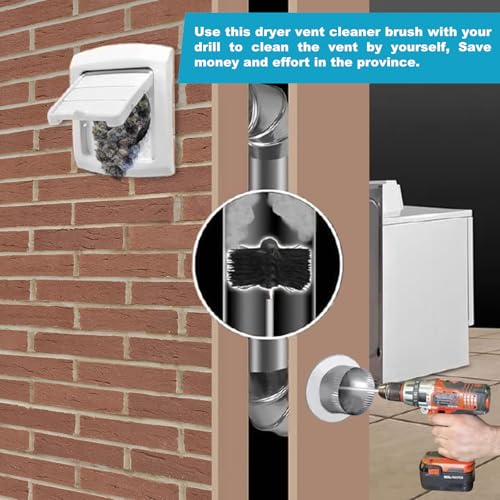 Sealegend 40Ft Dryer Vent Cleaner Kit with Flexible Rods & Brush Head