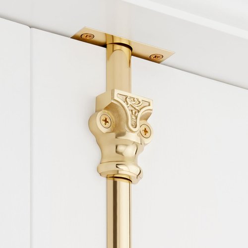 Signature Hardware 955211-1.56 Helmina 2 Inch Tall Cabinet Cremone Security Bolt - Antique Brass