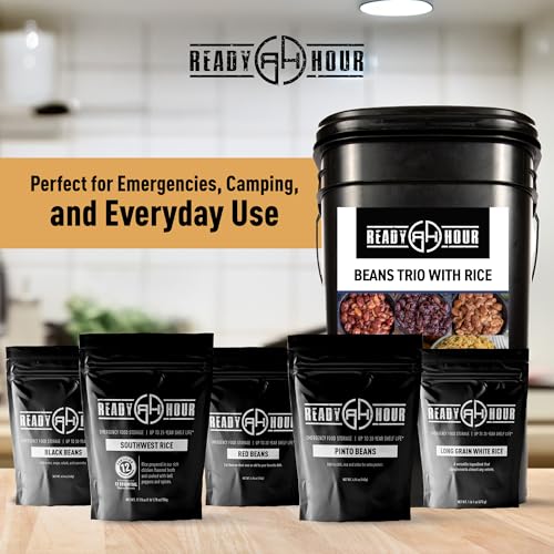 Emergency Food Storage Beans & Rice Kit - 100 Servings, Long Shelf Life