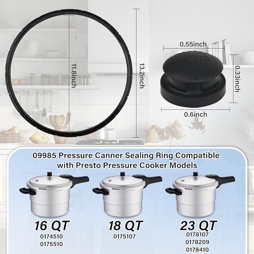 Ulreon 2 Pack 09985 Pressure Canner Sealing Ring for Presto 16/18/23 Qt Cookers