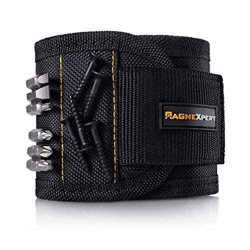 Magnelex Magnexpert Magnetic Wristband for Holding Screws, Nails and Drill Bits - Crafted from Ballistic Nylon with 15 Powerful Magnets, Stocking Stuffer for Men