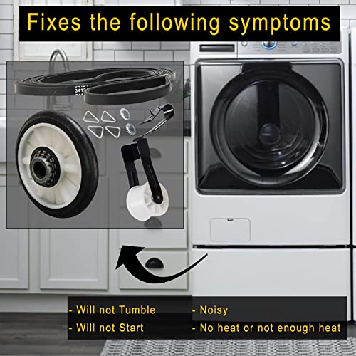 Seentech Upgraded 4392065 Dryer Repair Kit with 341241 Belt, 691366 Idler Pulley & 349241T Rollers for Whirlpool/Kenmore Maytag