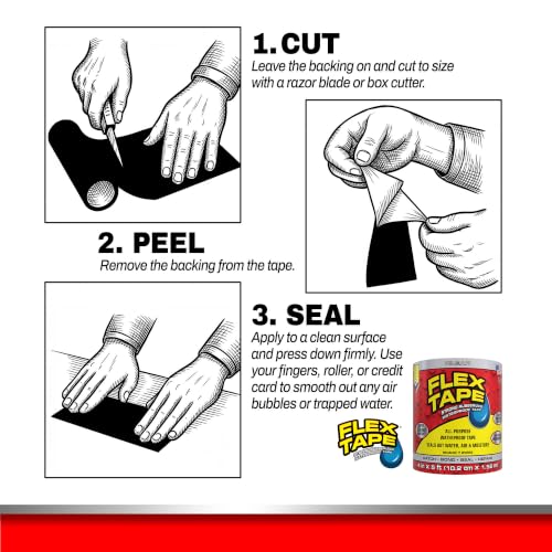 Flex Tape Clear Waterproof Rubberized Repair Tape 4 in x 5 ft - 1 Pack