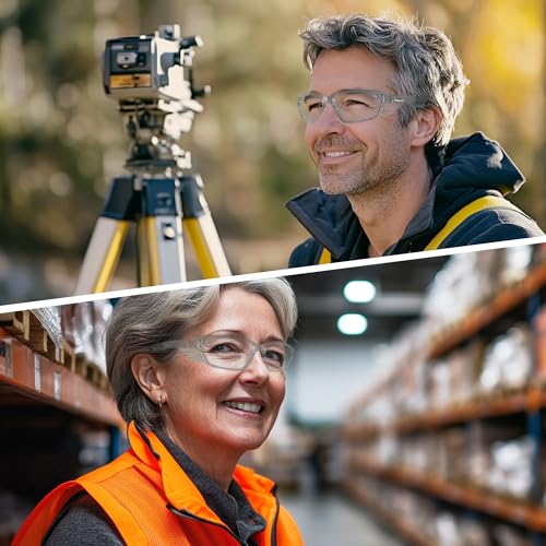 ProtectX Stylish Anti-Fog & Scratch-Resistant Safety Glasses With Readers, UV Protection Goggles, Anti-Impact Lightweight Glasses for Men£¦Women Charcoal Reading 2.5-2 Pack