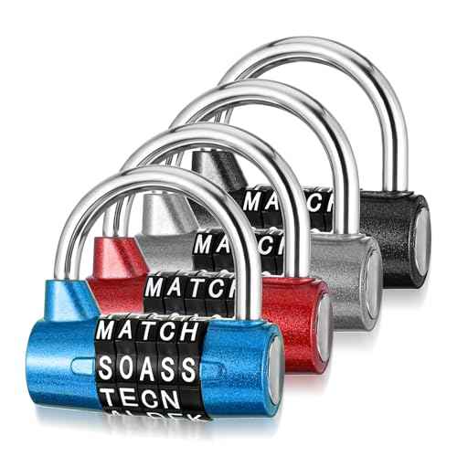 4 Pcs 5 Letter Combination Lock Heavy Duty Gym Locker 5 Digit Word Locker Keyless Resettable Metal Lock for College Gym Toolbox Hasp Cabinet(Letter)