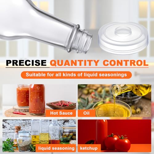 Burbell 100 Pcs Hot Sauce Bottle Dripper Insert Orifice Reducers - 20mm, 5mm Hole