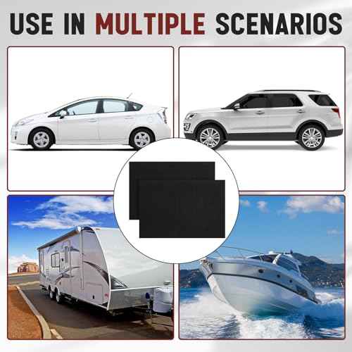 Pangda 2 Pcs Battery Protective Mat Battery Acid Absorbent Mat, Black for Marine Boat(8 x 12 Inch)