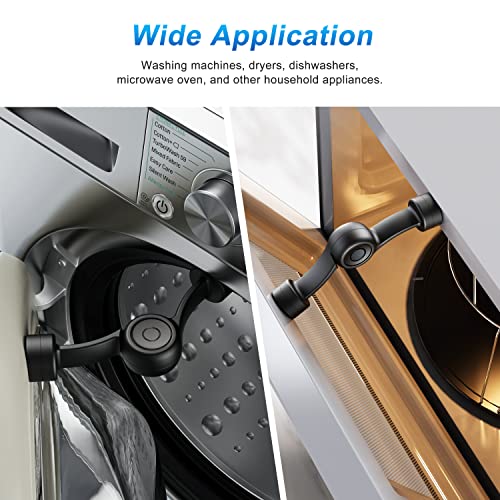Front Load Washer Door Prop Black (Draduo) - Adjustable Magnetic Vent for Laundry