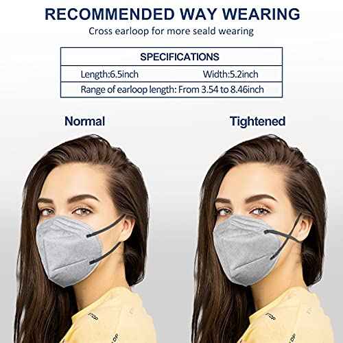 HALIDODO KN95 Face Mask 5-Ply Breathable & Comfortable Filter Safety Mask