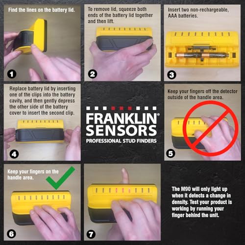Yellow Franklin Sensors ProSensor M90 9-Sensor Stud Finder Wall Scanner