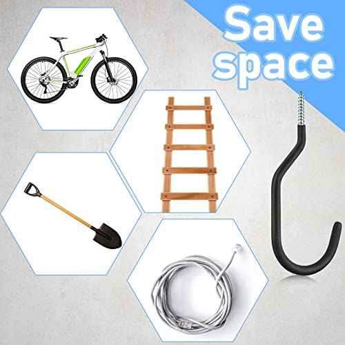 Amyhill 36 Pcs Bike Hooks for Wall Heavy Duty Bicycle Hooks for Hanging Bicycle Garage Storage Hanging Screw in Bike Storage Hanger
