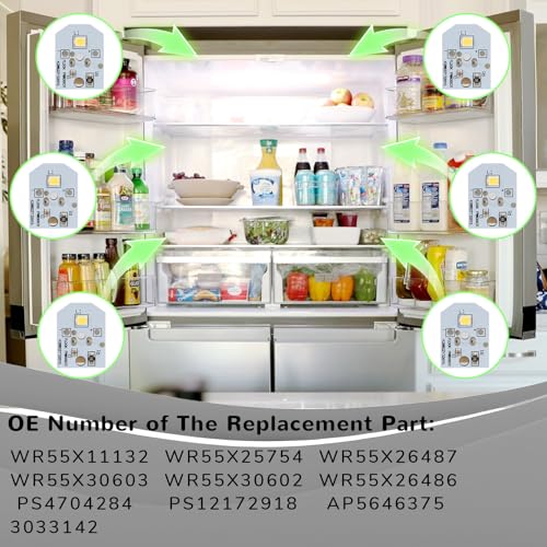 GE Refrigerator LED Light WR55X11132 Replacement Set - 7 Pcs