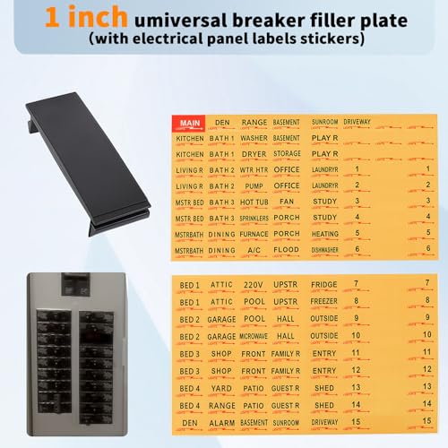LRWZOV 1-Inch Universal Breaker Filler Plate Pack of 10 for Load Centers