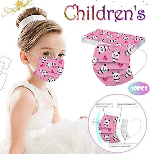 50Pcs Kids Face Mask Childrens 3 Ply Non-Woven Protective Breathable Kids Face Mask for Boys Girls Outdoor School