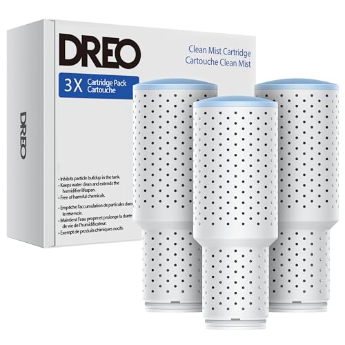 DREO Clean Mist Cartridge 3-Pack for HM311 HM524 Humidifiers – Filter & Purify Water