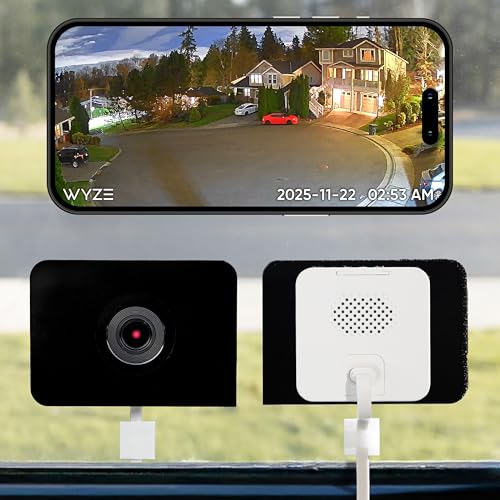 WYZE 1 Pack Indoor WiFi Window Security Camera with Color Night Vision & Glare Reduction