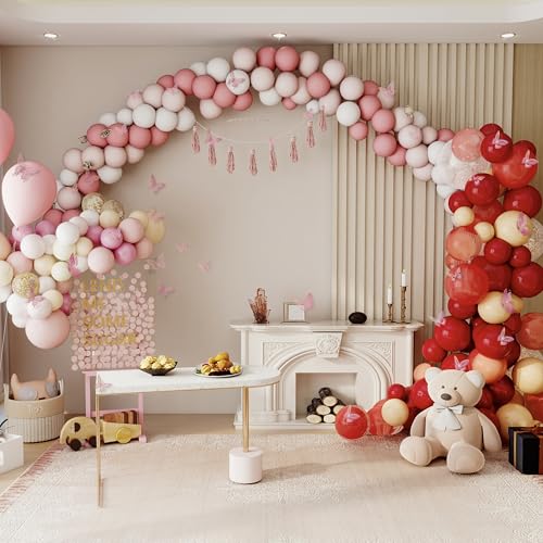 Phuryllic 48pcs Laser Pink Butterfly Wall Decor Stickers for Party & Room Decoration