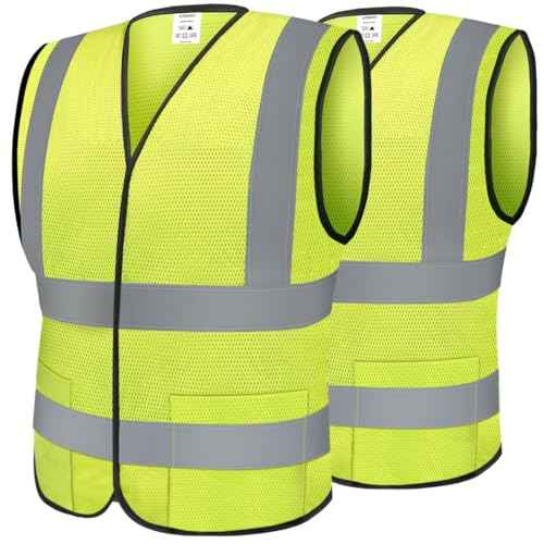 TICONN 2PK/4PK Reflective Safety Vest, High Visibility Vest with Reflective Strips for Men Women, Meets ANSI II