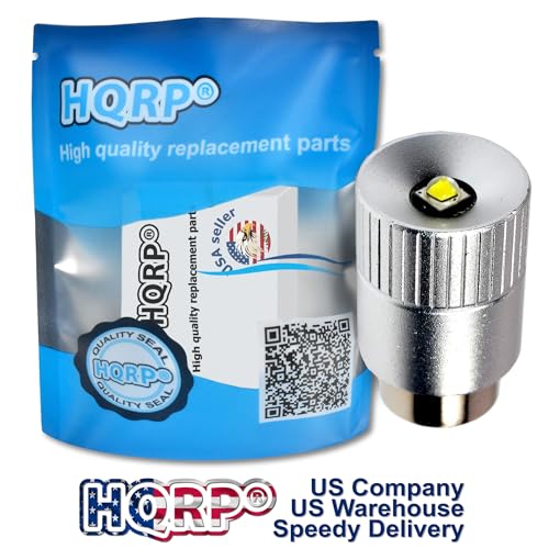 HQRP 2-Pack Ultra Bright 300Lm High Power 3W LED Upgrade Bulb Compatible with MagLight 2D 3D 2C 3C Halogen Xenon Flashlight D30113730000 LWSA201 LMSA201 2-Cell 3-Cell 2-D 3-D 2-C 3-C Torch