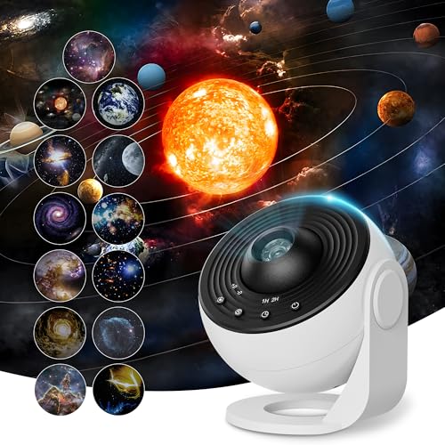 MuliVid White Galaxy Projector Pro 13-in-1 Star & Planetarium Night Light