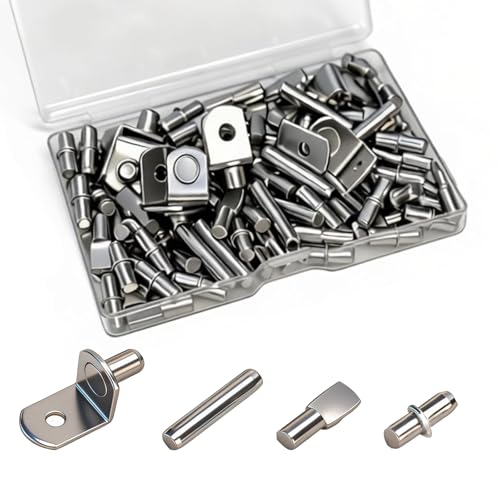 Viemior 104PCS Metal Shelf Pins & Supports for Kitchen Cabinets