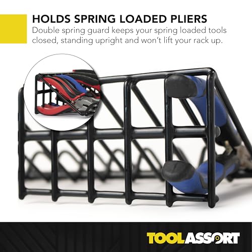 Plier Organizer Rack for Tool Box Storage, Holds Regular and Wide Handle Pliers, Fits Toolbox or Chest Drawers, Durable and Space-Saving Design (2 Pack)