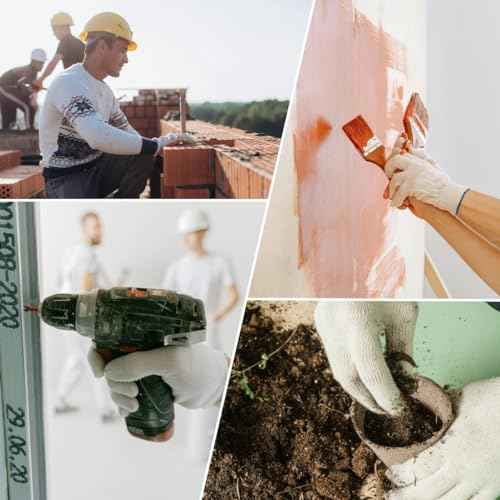 10 Pairs Cotton work gloves - White Safety Work Gloves for repair, construction, Industrial, Warehouse, Gardening, BBQ, and other uses, for men and women, L size