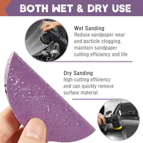 35 Pcs 3 Inch Wet Dry Sanding Discs Hook and Loop 3000 Grits Sandpaper Professional Aluminum Oxide Sand Paper Polish for Wood Metal Paint Finishing