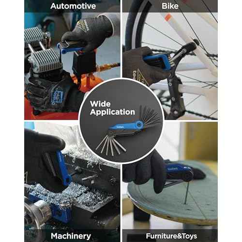 14PCS Folding Allen Wrenches Sets(Metric and SAE), Metric Allen Key Set 2mm- 6mm, SAE Hex Key Set 5/64¡±- 1/4", Folding Hex Keys for Home Repair and Bikes£¨EDC£©