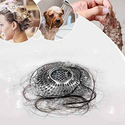 LEKEYE Drain Hair Catcher/Bathtub Shower Drain Hair Trap/Strainer Stainless Steel Drain Protector(Patented Product)