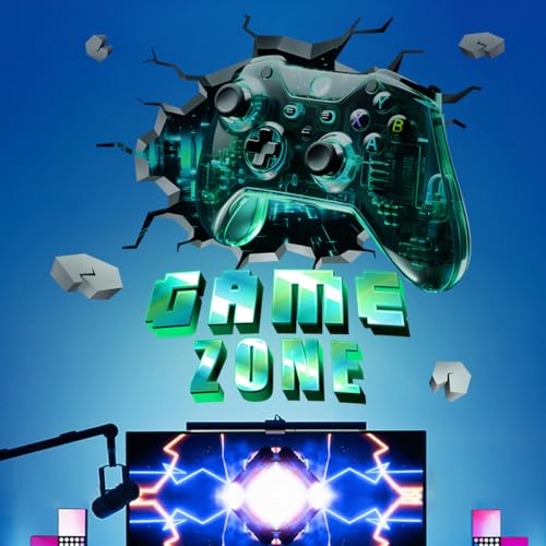 Runtoo Game Wall Stickers 3D Gamer Controller Wall Decals Teenagers Video Gaming Room Decor for Boys Room Kids Bedroom Playroom