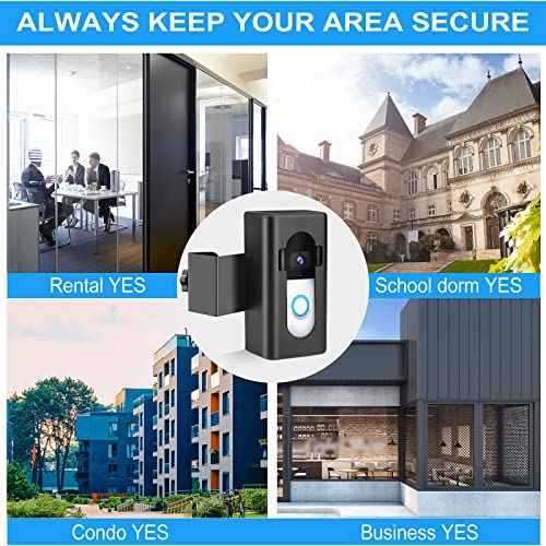 Anti-Theft Video Doorbell Mount Compatible with Video Doorbell 1/2/3/3 Plus/4/(2020 Release), Adjustable Mounting Bracket Accessories for houses, apartments, businesses, No Need to Drill