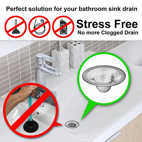 6 Pack Mesh Sink Drain Strainers for Bathroom, Utility, Laundry & RV