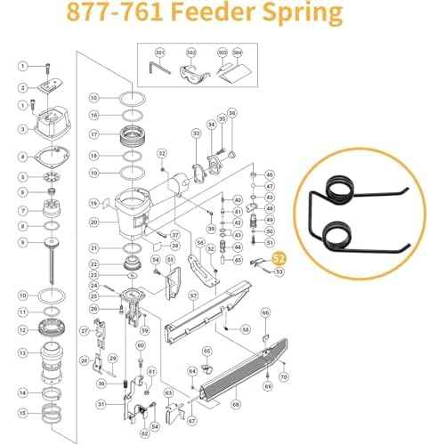 10 pack 877-761 Feeder Springs for Hitachi Coil Roofing Nailer NV45AB2, NV45AB, NV50A1