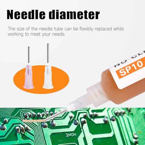 TOWOT No-Clean Solder Paste,Soldering Flux for Electronics, 10 ml, Pneumatic Dispenser with Plunger & Dispensing Tip