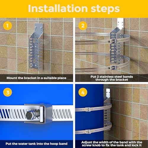 JUGGHOME 1 Set Expansion Tank Mounting Bracket with Support Straps for Hot Water & Propane Tanks