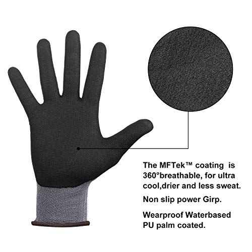 NP1001 Safety Work Gloves Comfort Stretch Fit Power Grip Smart Touch Durable Foam Coated