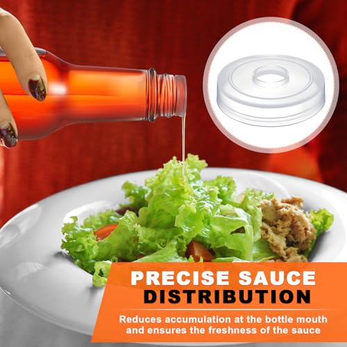 Burbell 100 Pcs Hot Sauce Bottle Dripper Insert Orifice Reducers - 20mm, 5mm Hole