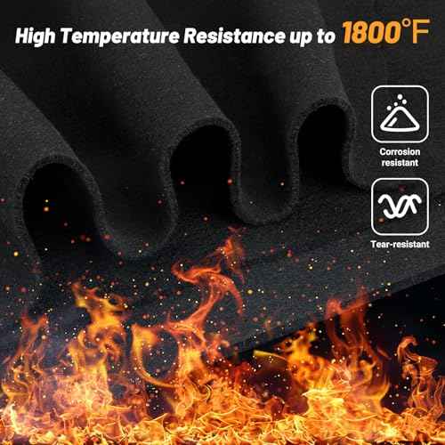 UNIFAMILY 40" x 40" Carbon Felt Welding Blanket Fireproof, Fire Retardant Blankets, Heat Resistant Fabric mat UP to 1800¡ÆF, Fire Resistant Mat for Soldering Welding Brazing Plumbing