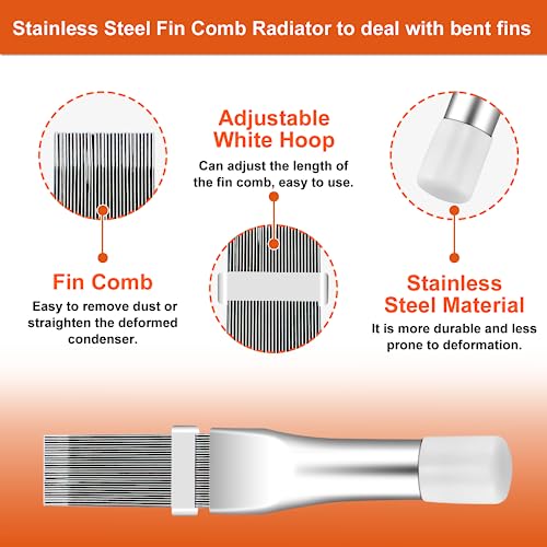 Cenipar 2PCS Air Conditioner Fin Comb Set with FCR6 & Stainless Radiator Fin Combs