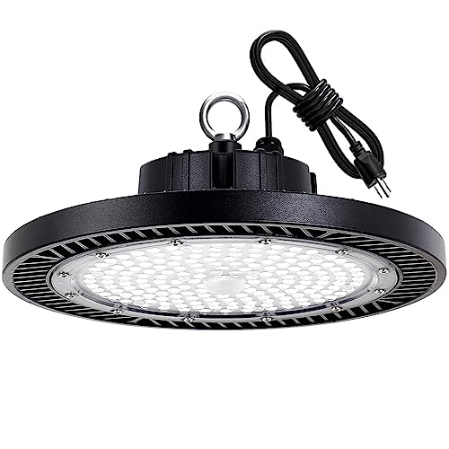 B-1 Pack LED High Bay Light 200W 28000lm 5000K UFO Shop Light with Plug & Hook
