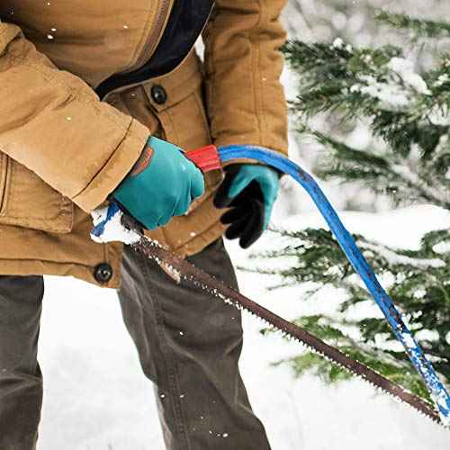 COOLJOB Waterproof Winter Freezer Gloves for Working Gardening Fishing Construction Worker, Double Coated Rubber for Warehouse Cold Refrigeration House, 1 Pair Large Blue